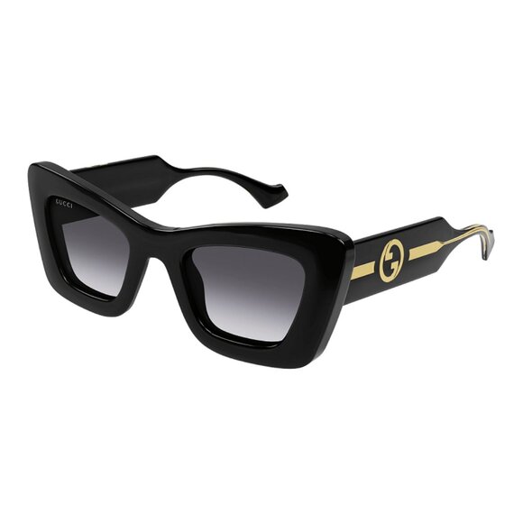 NEW GUCCI SUNGLASSES, BALCK CAT EYE WOMEN EYEWEAR GUCCI - Picture 1 of 3